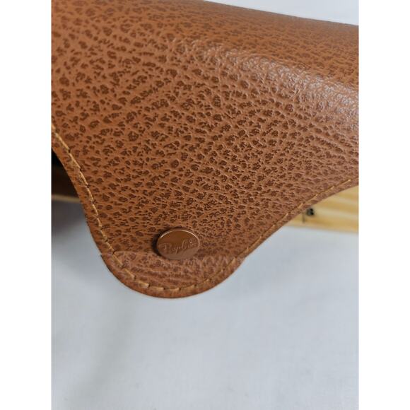 RAY-BAN BROWN LEATHER STYLE EYEGLASS / SUNGLASS CASE – CLASSIC VINTAGE FITS MOST - Picture 9 of 10